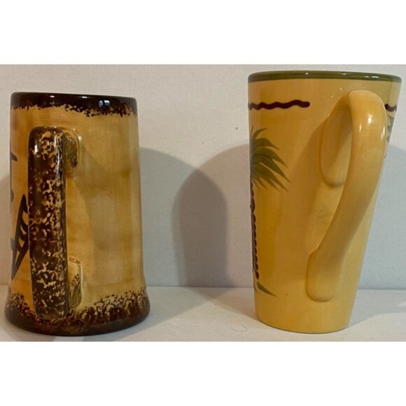 Z Gallerie Palm Tree Mug & Hand Made "Sail Maker" Hawaii Coffee Mugs - Picture 2 of 5
